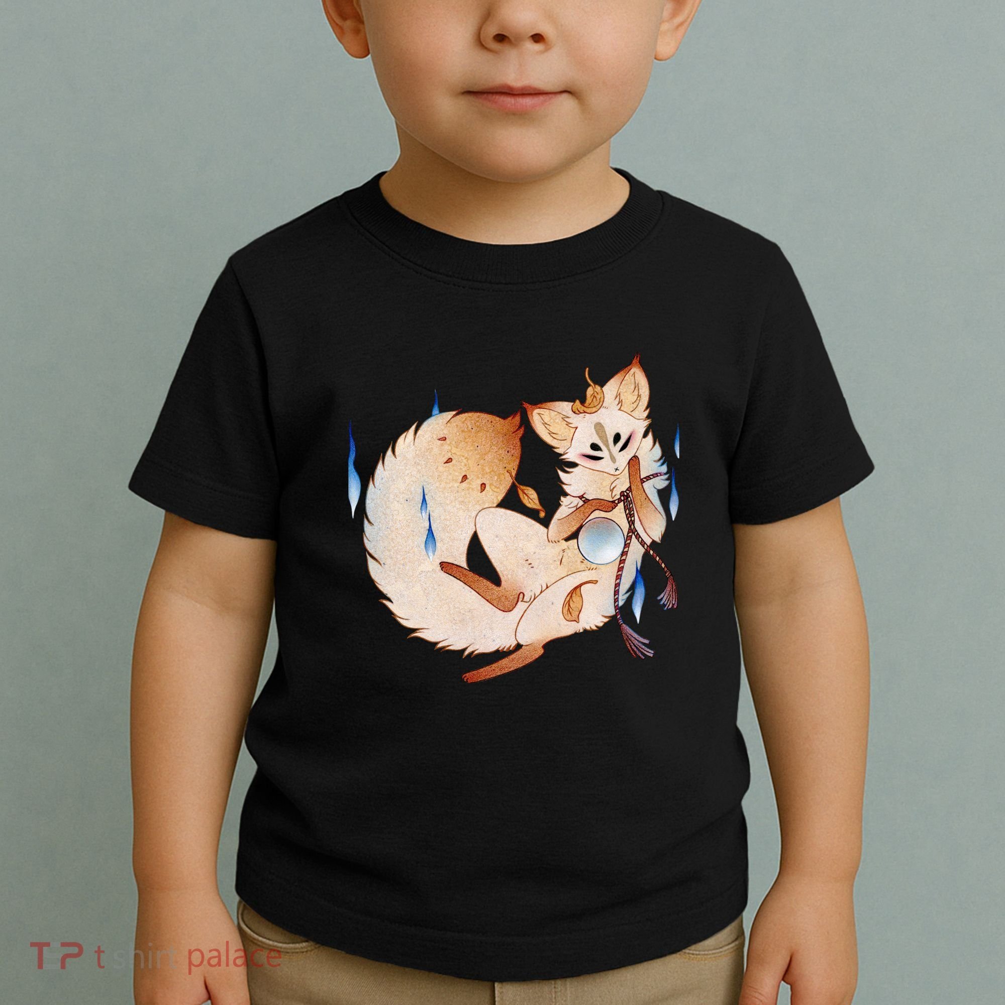 Mischievous Fox Teakitsune Yokai Kitsune Toddler T-Shirt