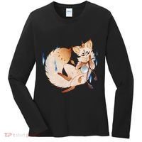 Mischievous Fox Teakitsune Yokai Kitsune Women's Long Sleeve Shirt thumb 0