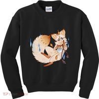 Mischievous Fox Teakitsune Yokai Kitsune Kids Sweatshirt thumb 0