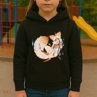 Mischievous Fox Teakitsune Yokai Kitsune Kids Hoodie thumb 3