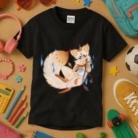 Mischievous Fox Teakitsune Yokai Kitsune Kids T-Shirt thumb 3