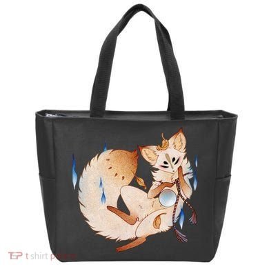 Mischievous Fox Teakitsune Yokai Kitsune Tote Bag