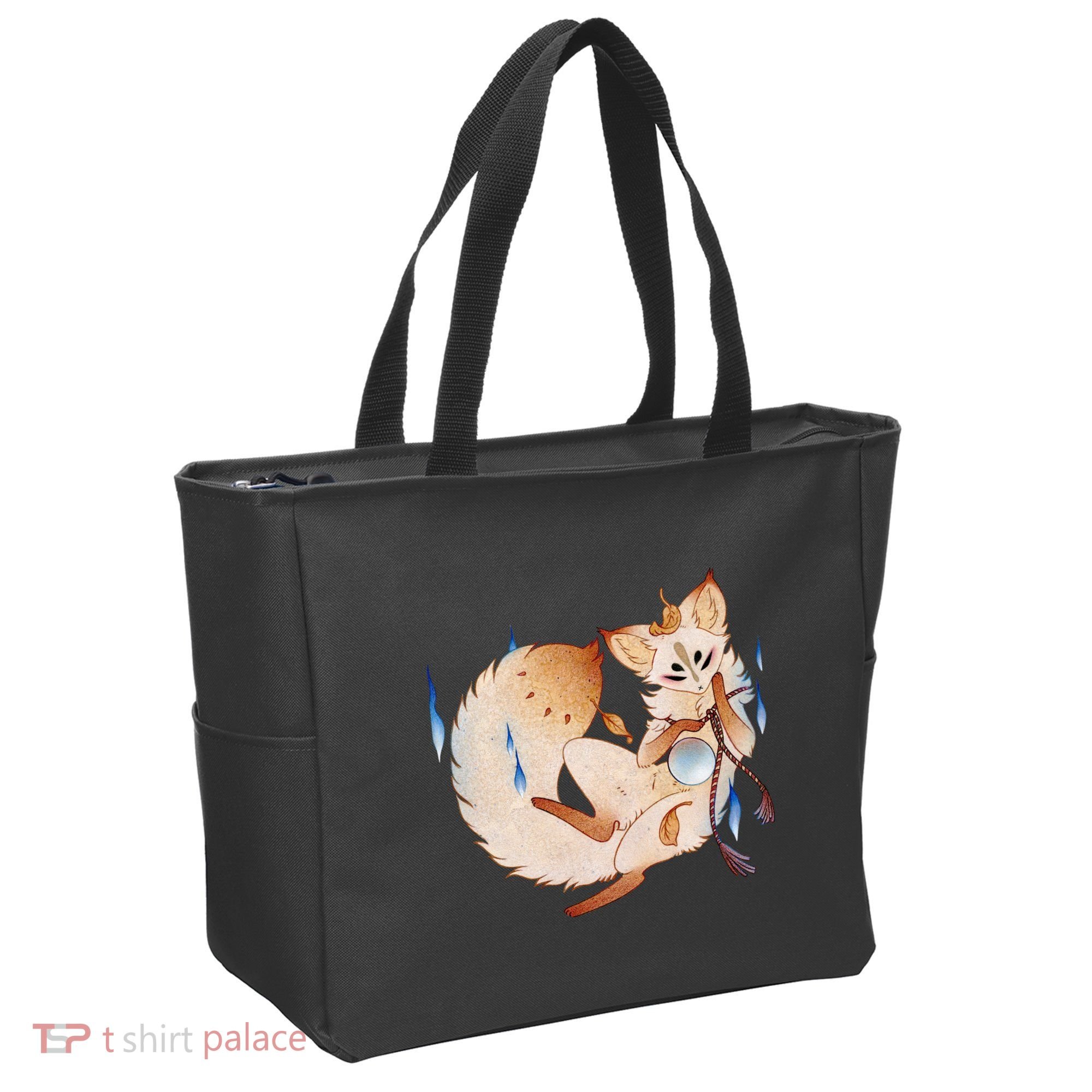 Mischievous Fox Teakitsune Yokai Kitsune Tote Bag