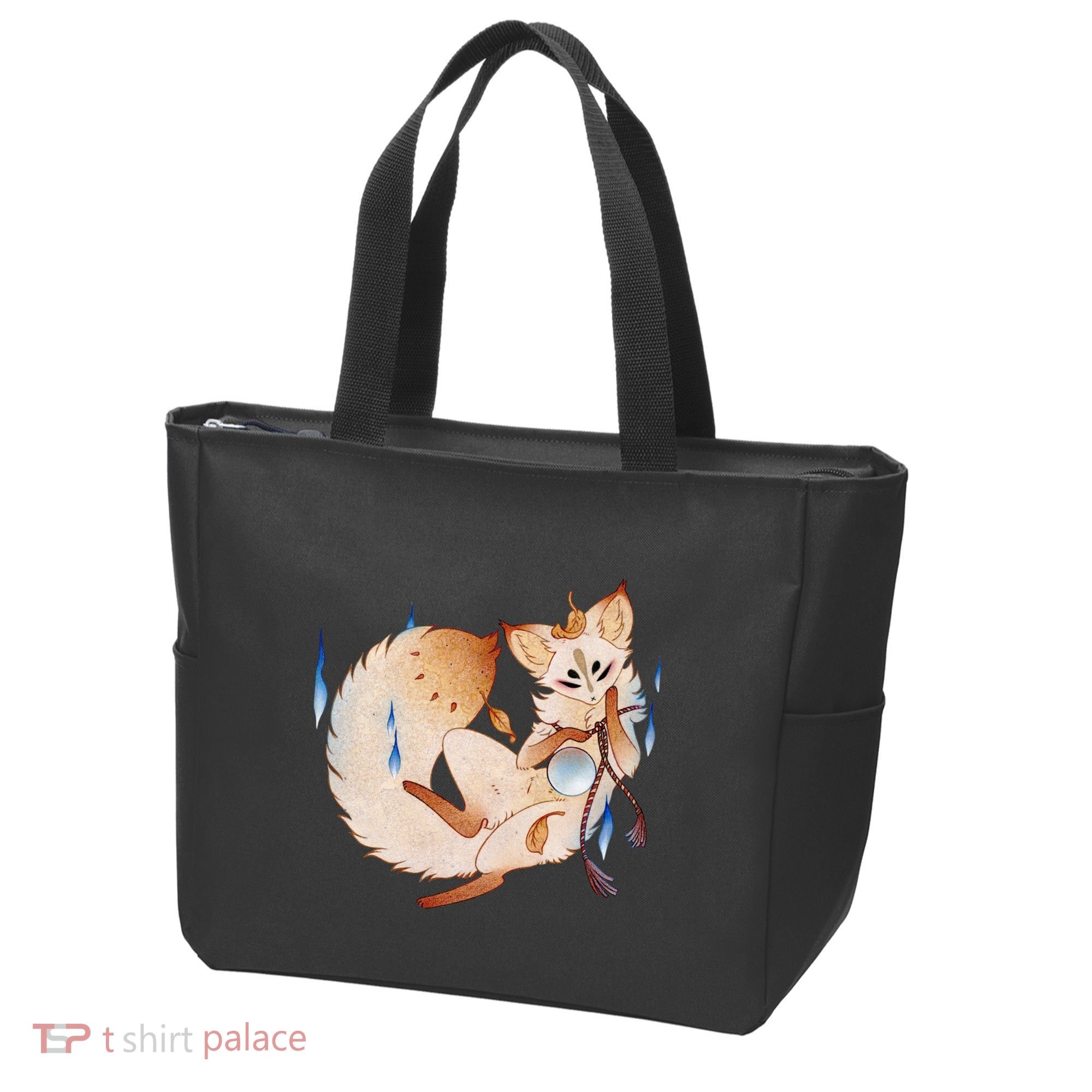 Mischievous Fox Teakitsune Yokai Kitsune Tote Bag