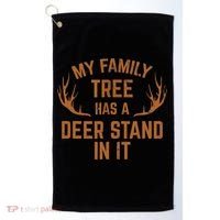 My Family Tree Has A Deer Stand In It Hunting Golf Towel thumb 0