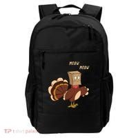 Meow Funny Thanksgiving Turkey Cat Lover Backpack thumb 0