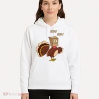 Meow Funny Thanksgiving Turkey Cat Lover Hoodie thumb 5