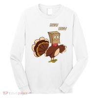 Meow Funny Thanksgiving Turkey Cat Lover Long Sleeve Shirt thumb 0