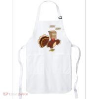 Meow Funny Thanksgiving Turkey Cat Lover Apron thumb 0