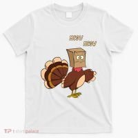 Meow Funny Thanksgiving Turkey Cat Lover T-Shirt thumb 0