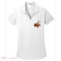 Meow Funny Thanksgiving Turkey Cat Lover Women's Dry Zone Grid Polo thumb 0