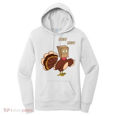 Meow Funny Thanksgiving Turkey Cat Lover Women's Hoodie