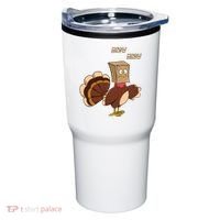Meow Funny Thanksgiving Turkey Cat Lover Tumbler thumb 0