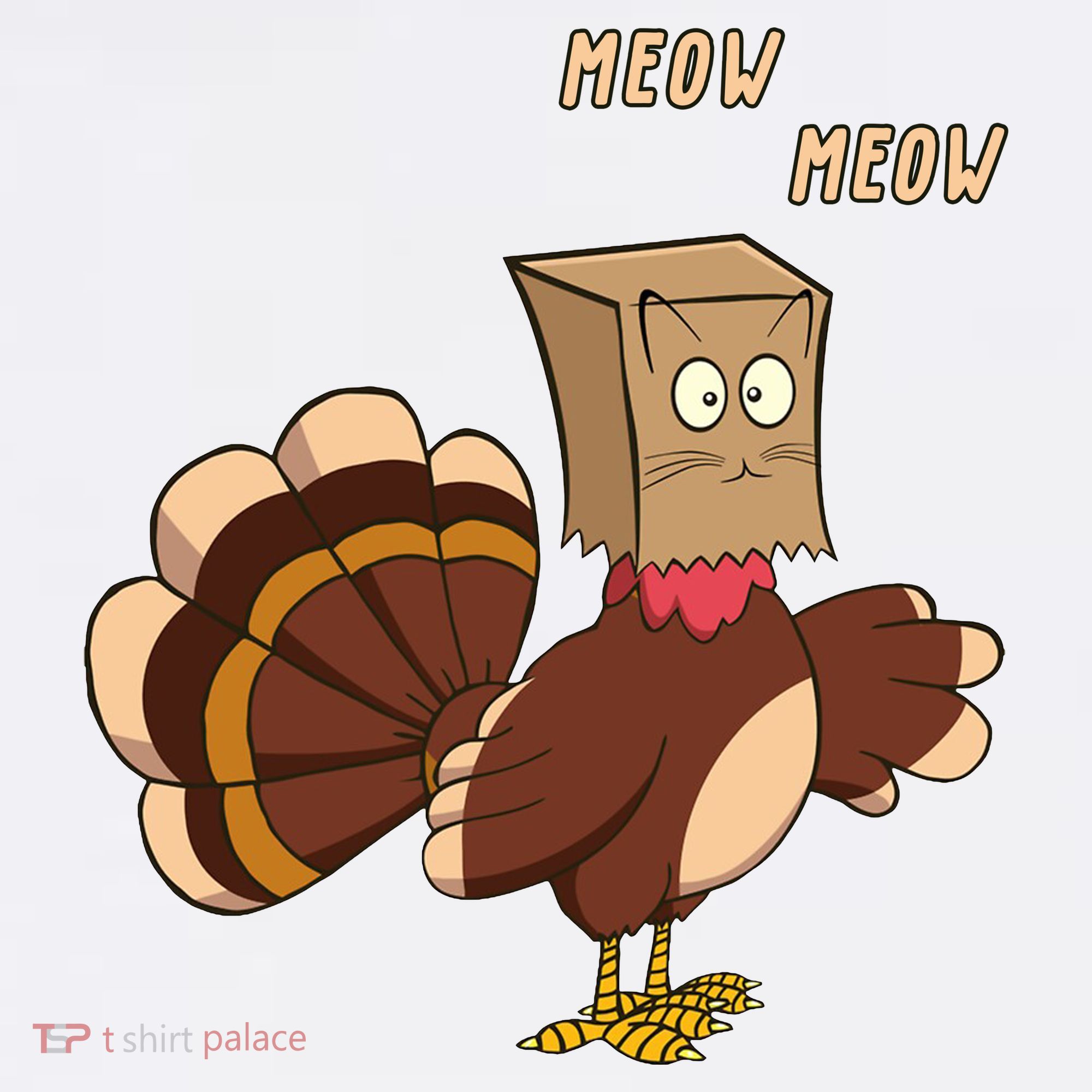 Meow Funny Thanksgiving Turkey Cat Lover Ornament