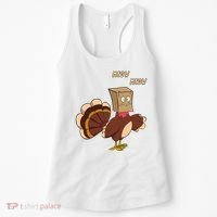 Meow Funny Thanksgiving Turkey Cat Lover Women's Tank Top thumb 0