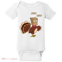 Meow Funny Thanksgiving Turkey Cat Lover Baby Bodysuit thumb 0