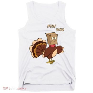 Meow Funny Thanksgiving Turkey Cat Lover Tank Top