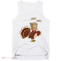 Meow Funny Thanksgiving Turkey Cat Lover Tank Top thumb 0