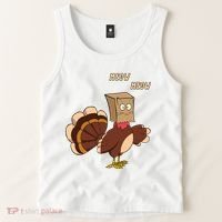 Meow Funny Thanksgiving Turkey Cat Lover Tank Top thumb 2