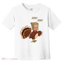 Meow Funny Thanksgiving Turkey Cat Lover Toddler T-Shirt thumb 0