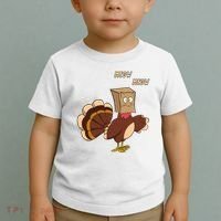 Meow Funny Thanksgiving Turkey Cat Lover Toddler T-Shirt thumb 2