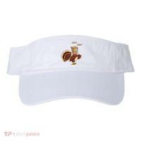 Meow Funny Thanksgiving Turkey Cat Lover Visor thumb 0