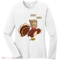 Meow Funny Thanksgiving Turkey Cat Lover Women's Long Sleeve Shirt thumb 0