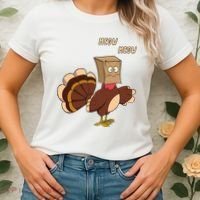 Meow Funny Thanksgiving Turkey Cat Lover Women's T-Shirt thumb 2
