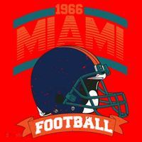 Miami Football Team Supporter Santa Hat thumb 1