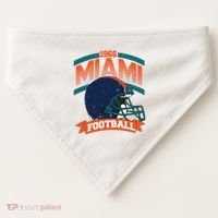 Miami Football Team Supporter USA-Made Doggie Bandana thumb 0