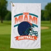 Miami Football Team Supporter Golf Towel thumb 1