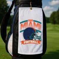 Miami Football Team Supporter Golf Towel thumb 2