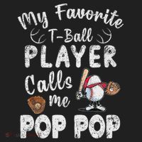 My Favorite T Ball Player Calls Me Pop Pop Comfort Colors Heavyweight Long Sleeve T-Shirt thumb 2