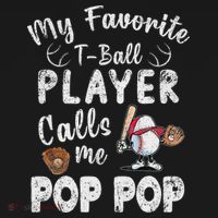 My Favorite T Ball Player Calls Me Pop Pop Coaster thumb 2