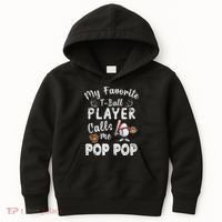 My Favorite T Ball Player Calls Me Pop Pop Kids Hoodie thumb 0