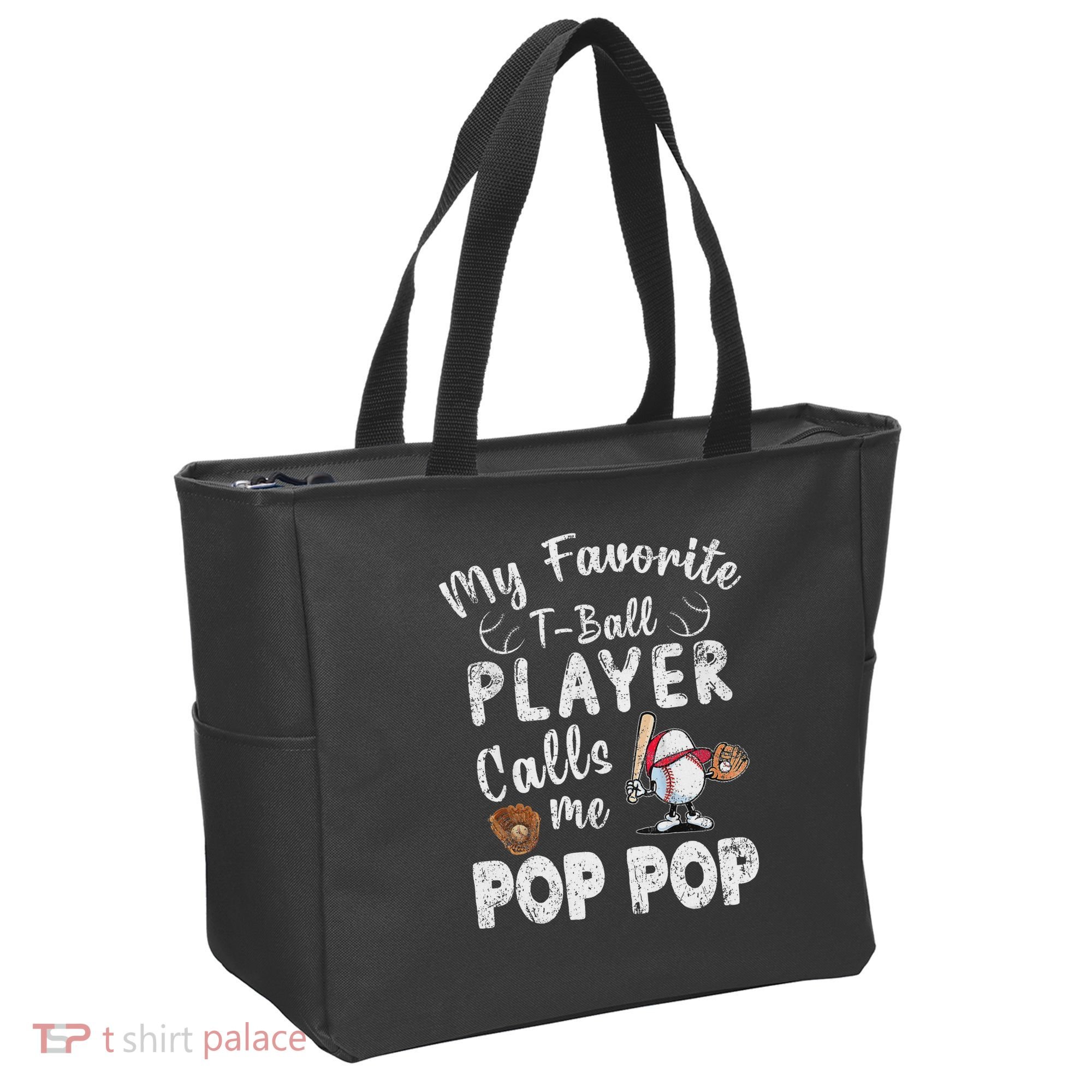 My Favorite T Ball Player Calls Me Pop Pop Tote Bag