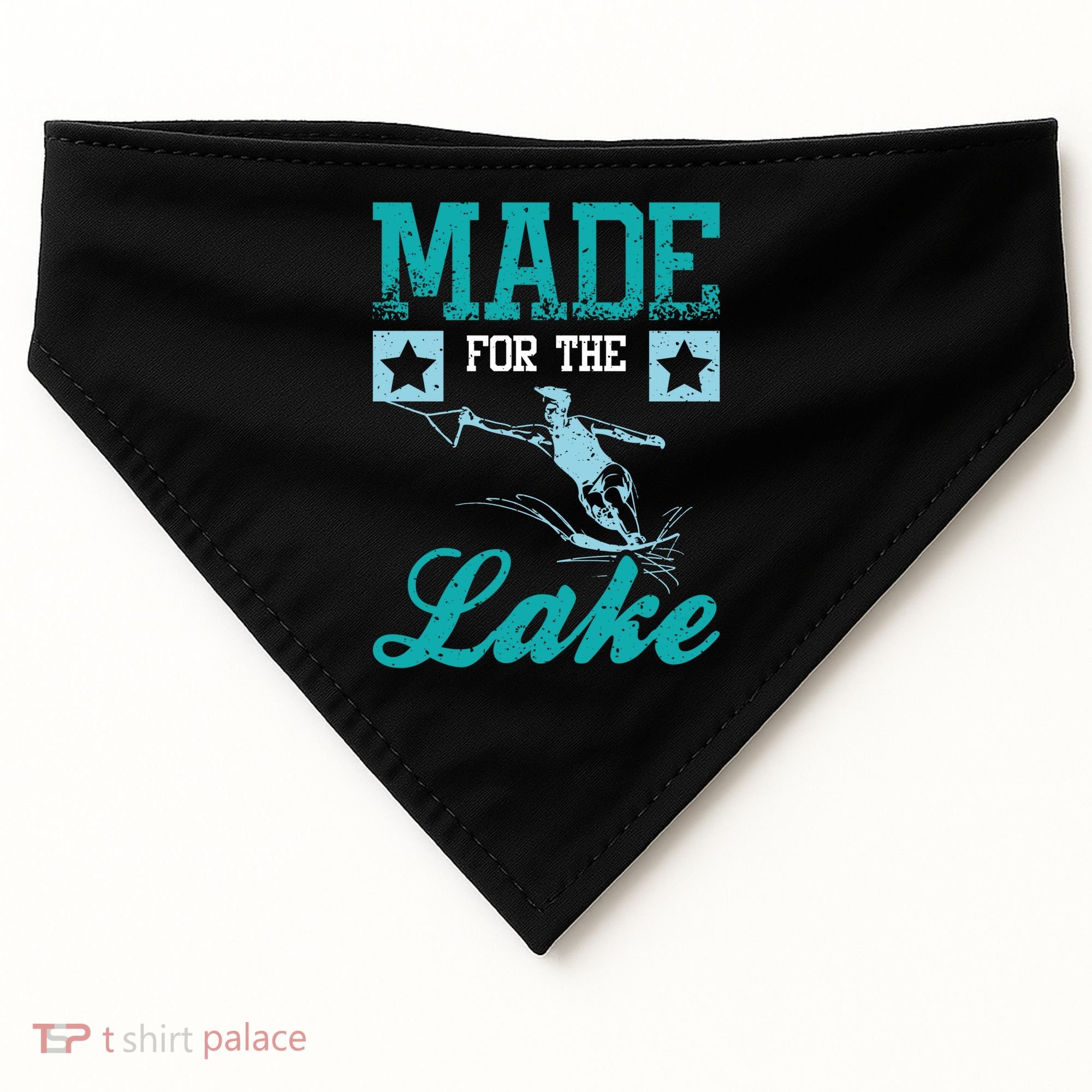 Made For The Lake Water Ski Gift USA-Made Doggie Bandana