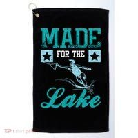 Made For The Lake Water Ski Gift Golf Towel thumb 0
