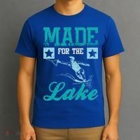 Made For The Lake Water Ski Gift T-Shirt thumb 3