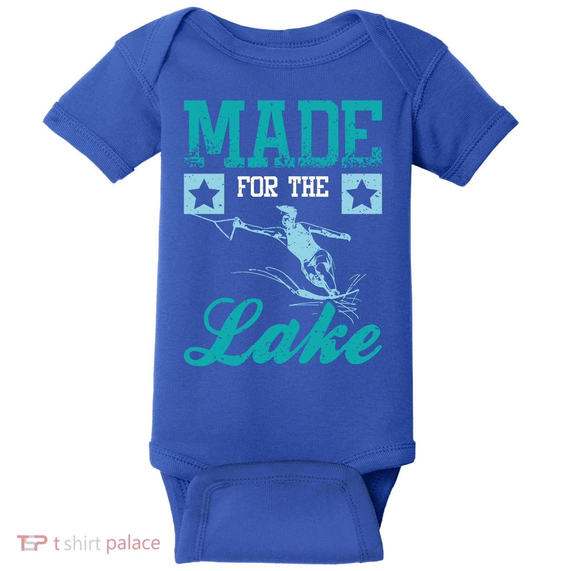Made For The Lake Water Ski Gift Baby Bodysuit