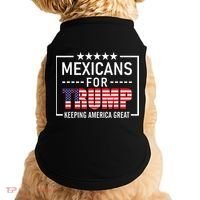 Mexicans For Trump Hispanic Conservative Gift Trump 2024 Doggie Tank thumb 0