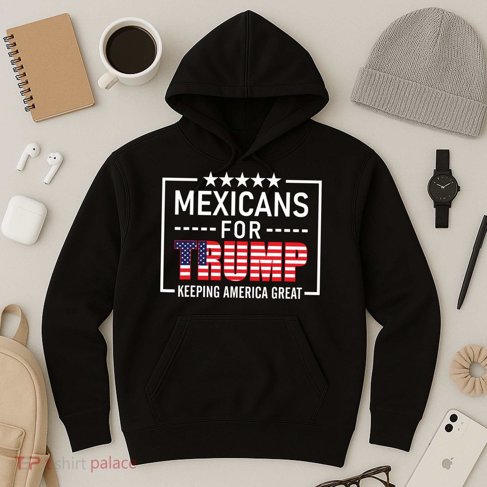 Mexicans For Trump Hispanic Conservative Gift Trump 2024 Hoodie