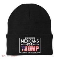 Mexicans For Trump Hispanic Conservative Gift Trump 2024 Beanie thumb 0