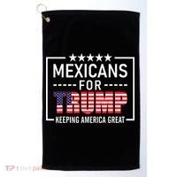 Mexicans For Trump Hispanic Conservative Gift Trump 2024 Golf Towel thumb 0
