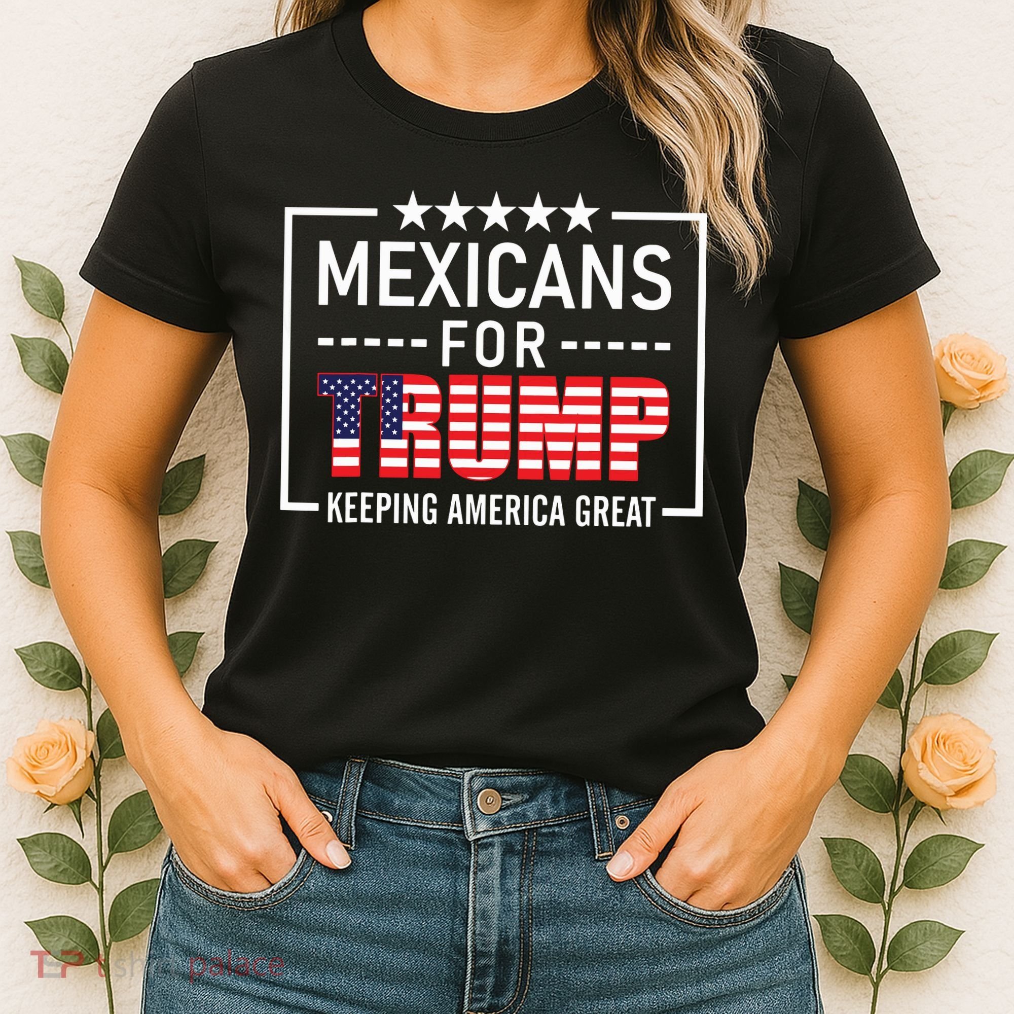 Mexicans For Trump Hispanic Conservative Gift Trump 2024 Women's T-Shirt