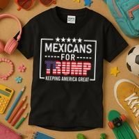 Mexicans For Trump Hispanic Conservative Gift Trump 2024 Kids T-Shirt thumb 3