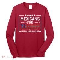 Mexicans For Trump Hispanic Conservative Gift Trump 2024 Long Sleeve Shirt thumb 0