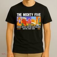 Mighty Five Utah National Parks Distressed Vintage T-Shirt thumb 3
