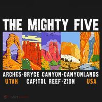 Mighty Five Utah National Parks Distressed Vintage T-Shirt thumb 7