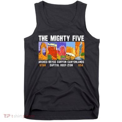 Mighty Five Utah National Parks Distressed Vintage Tank Top